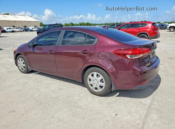 3KPFK4A74HE037059 2017 KIA FORTE Темно-бордовый Задняя левая четверть