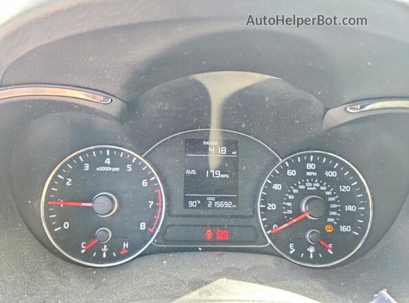 3KPFK4A74HE150784 2017 KIA FORTE White Instrument cluster view