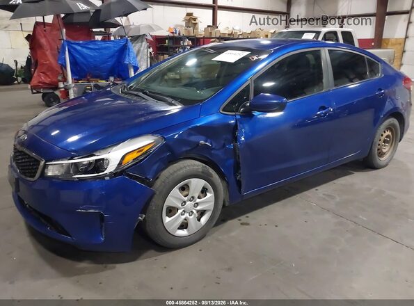3KPFK4A77JE262176 2018 KIA FORTE Blue წინა მარცხენა ხედი სამი მეოთხედიდან