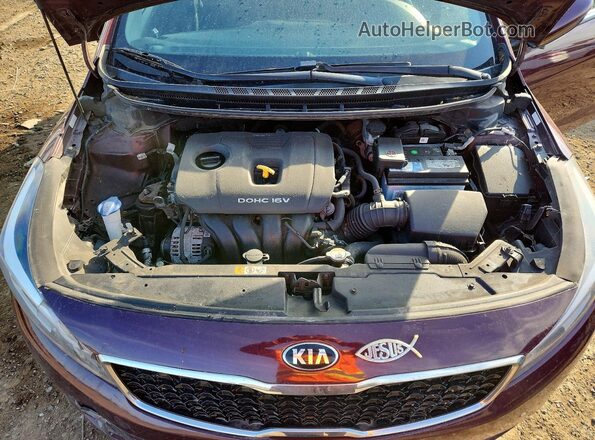 3KPFK4A78JE199475 2018 KIA FORTE Бордовый Вид задней части салона