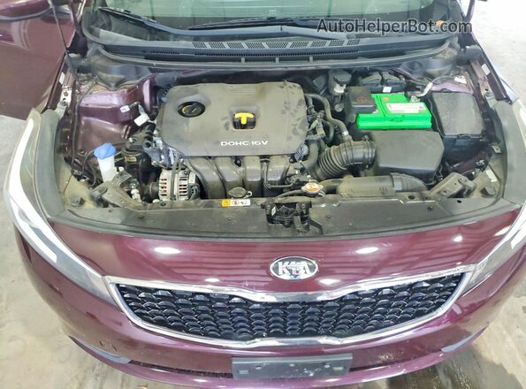 3KPFK4A78JE276362 2018 KIA FORTE Burgundy Սալոնի հետևի տեսք