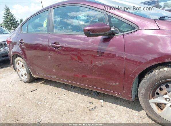 3KPFK4A79HE150229 2017 KIA FORTE Burgundy Instrument cluster view