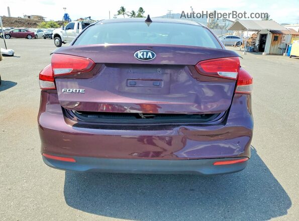 3KPFK4A79JE180871 2018 KIA FORTE Burgundy Вид ззаду