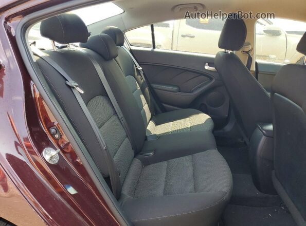3KPFK4A79JE180871 2018 KIA FORTE Burgundy Вид задніх сидінь