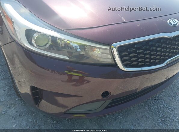 3KPFK4A7XHE149770 2017 KIA FORTE Burgundy Instrument cluster view