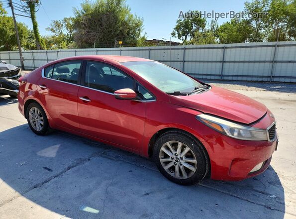 3KPFL4A72HE039857 2017 KIA FORTE Red Dashboard view