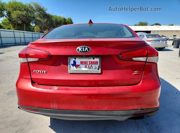 3KPFL4A72HE039857 2017 KIA FORTE Red Rear seats view