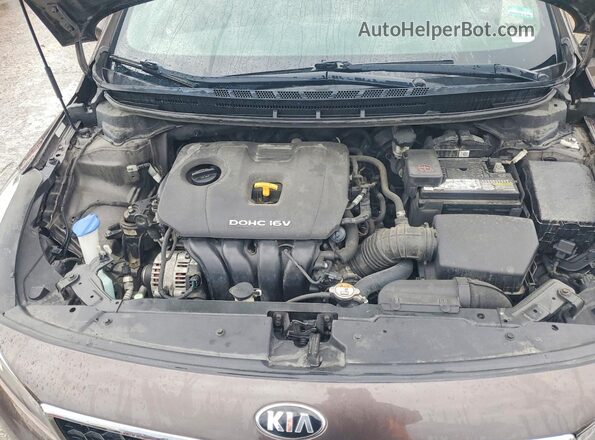 3KPFL4A77HE132907 2017 KIA FORTE Brown Rear interior view