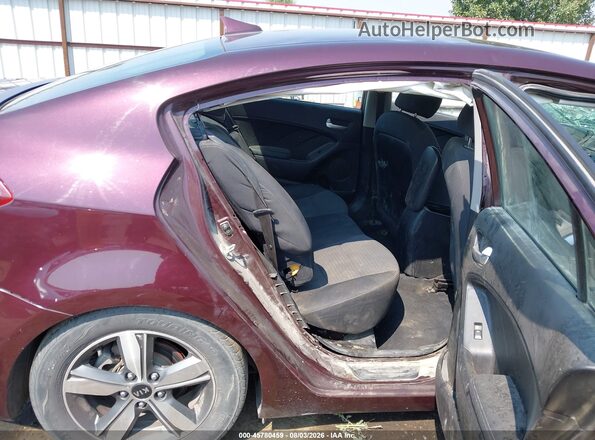 3KPFL4A77JE170675 2018 KIA FORTE Burgundy VIN կոդի պիտակի տեսք