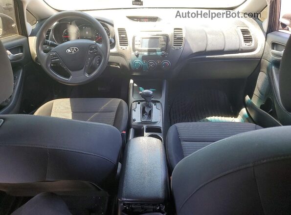 3KPFL4A79HE005723 2017 KIA FORTE Brown Widok deski rozdzielczej