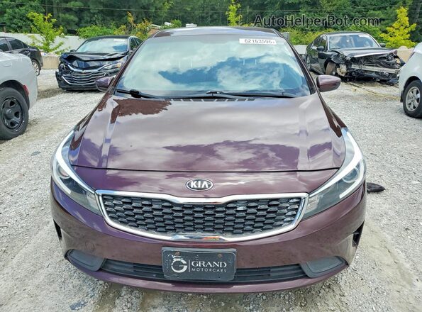 3KPFL4A7XJE196770 2018 KIA FORTE Burgundy Widok z przodu