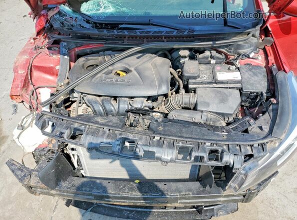 3KPFL4A86HE115654 2017 KIA FORTE Red Widok wnętrza z tyłu