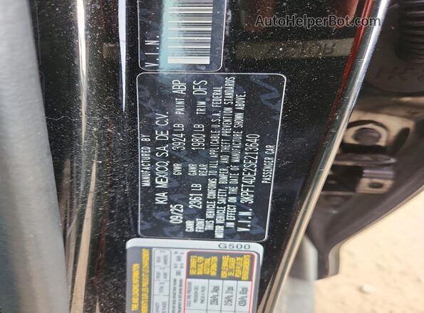 3KPFT4DE2SE213640 2025 KIA K4 Black Вид підкапотного простору