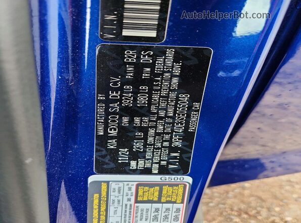 3KPFT4DE3SE055048 2025 KIA K4 Blue 