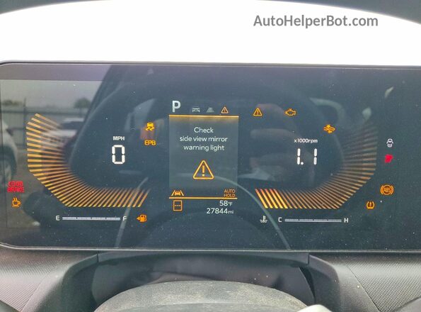 3KPFT4DE3SE091323 2025 KIA K4 Red ხელსაწყოთა პანელის ხედი