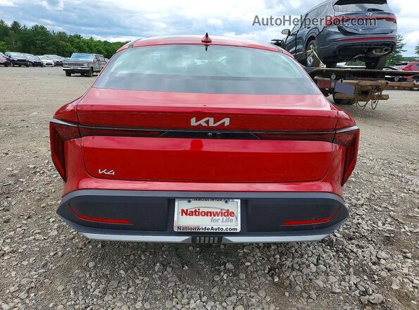3KPFT4DE4SE137242 2025 KIA K4 Red Rear view