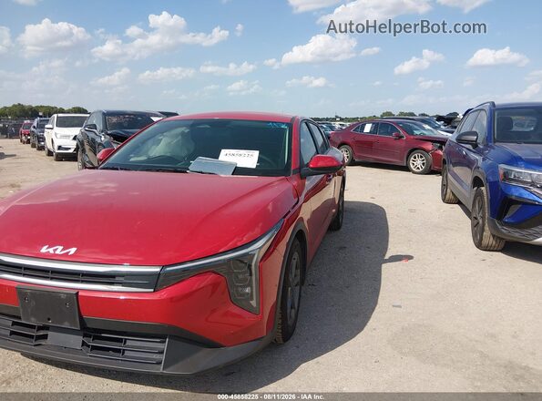 3KPFT4DE7SE006404 2025 KIA K4 Red Front left