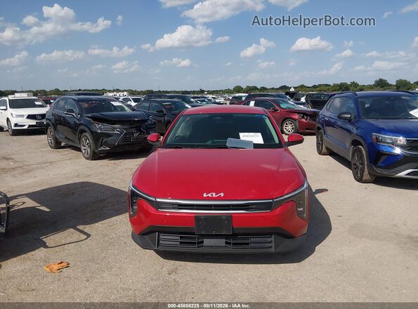 3KPFT4DE7SE006404 2025 KIA K4 Red Dashboard view