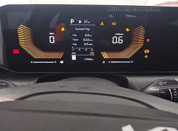 3KPFT4DE7SE154729 2025 KIA K4 Red Instrument cluster view