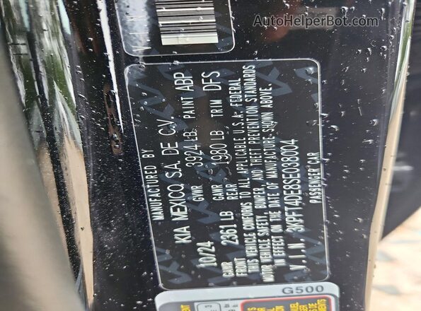 3KPFT4DE8SE038004 2025 KIA K4 Black Շարժիչի բաժամունքի տեսք