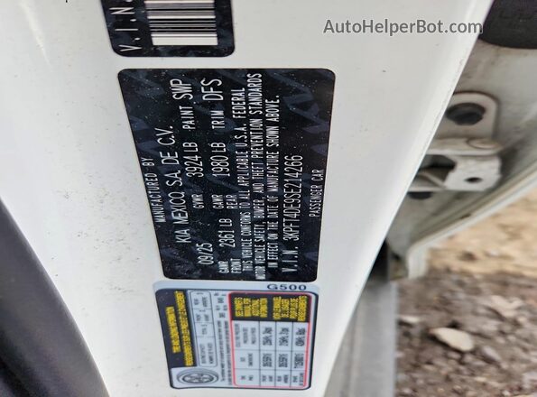 3KPFT4DE9SE214266 2025 KIA K4 White Вид підкапотного простору