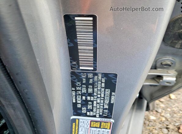 3KPFT4DEXTE310828 2026 KIA K4 Gray VIN კოდის სტიკერის ხედი