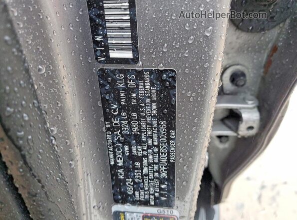 3KPFU4DE8SE005968 2025 KIA K4 Gray Engine compartment view