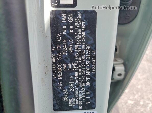 3KPFU4DEXSE012596 2025 KIA K4 Green ძრავის განყოფილების ხედი