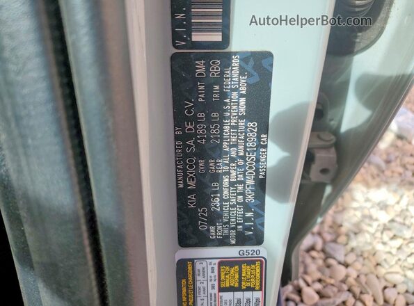 3KPFW4DC0SE189828 2025 KIA K4 Green 