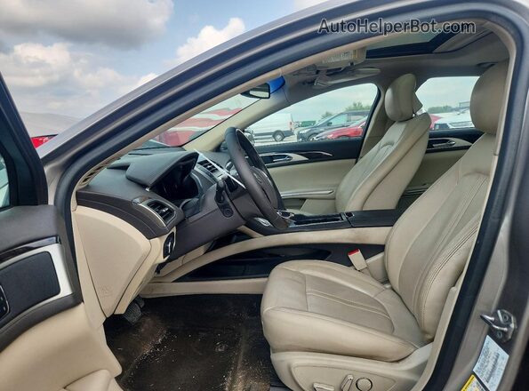 3LN6L2G90GR622363 2016 LINCOLN MKZ Gray Vista interior delantera