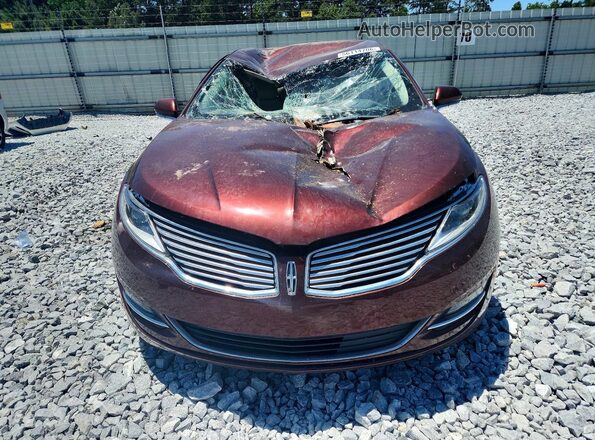 3LN6L2G90GR623254 2016 LINCOLN MKZ Burgundy Vista frontal