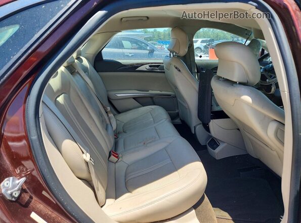 3LN6L2G90GR623254 2016 LINCOLN MKZ Burgundy Vista de los asientos traseros