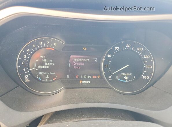 3LN6L2G95GR603131 2016 LINCOLN MKZ Black Instrument cluster view