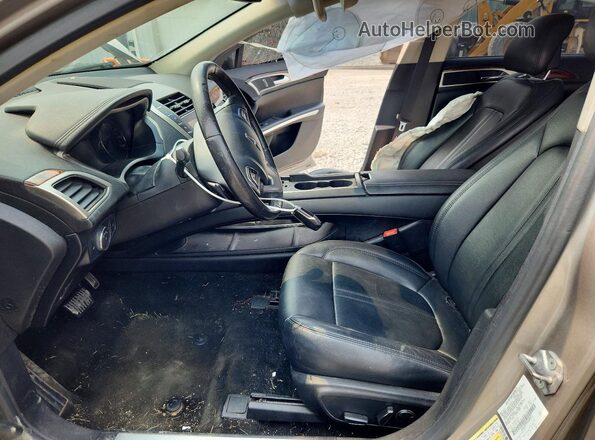 3LN6L2G99GR600233 2016 LINCOLN MKZ Tan Vista interior delantera