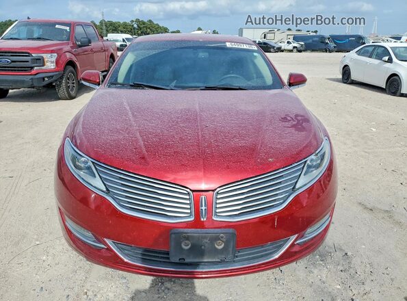 3LN6L2G9XGR621673 2016 LINCOLN MKZ Red Вид спереду