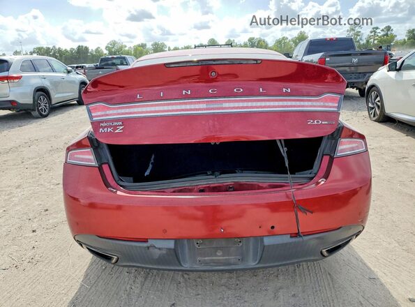 3LN6L2G9XGR621673 2016 LINCOLN MKZ Red Вид ззаду