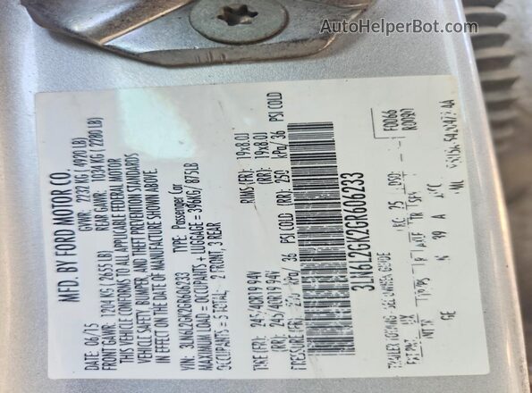 3LN6L2GK2GR606233 2016 LINCOLN MKZ Silver Widok komory silnika