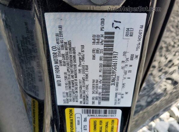 3LN6L2J95GR611917 2016 LINCOLN MKZ Black Շարժիչի բաժամունքի տեսք