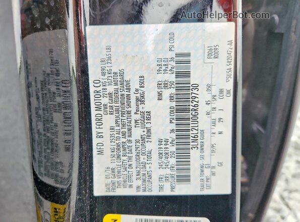3LN6L2LU0GR629730 2016 LINCOLN MKZ Black Vista del compartimento del motor