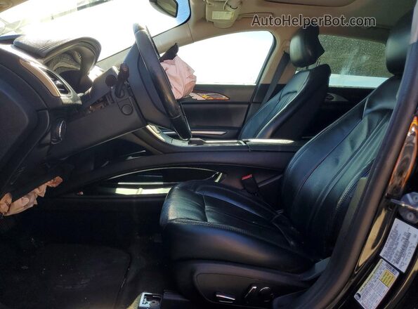 3LN6L2LU3GR608368 2016 LINCOLN MKZ Black Widok wnętrza z przodu