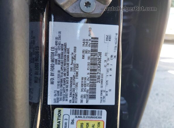 3LN6L2LU3GR608368 2016 LINCOLN MKZ Black Widok komory silnika