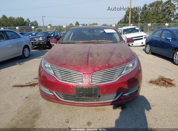 3LN6L2LU5GR631666 2016 LINCOLN MKZ HYBRID Burgundy Vista del cuadro de instrumentos