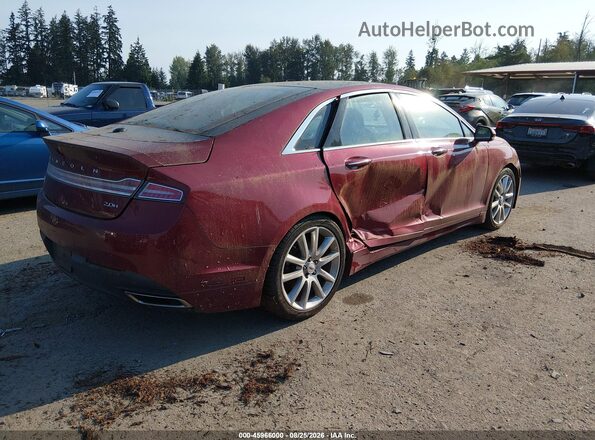 3LN6L2LU5GR631666 2016 LINCOLN MKZ HYBRID Burgundy Trasero derecho