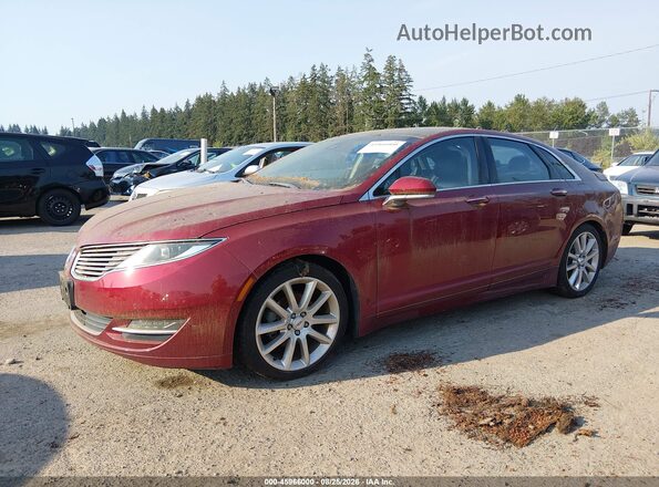 3LN6L2LU5GR631666 2016 LINCOLN MKZ HYBRID Burgundy Vista tres cuartos delantera izquierda
