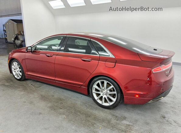 3LN6L2LU7GR634438 2016 LINCOLN MKZ Red უკანა მარცხენა