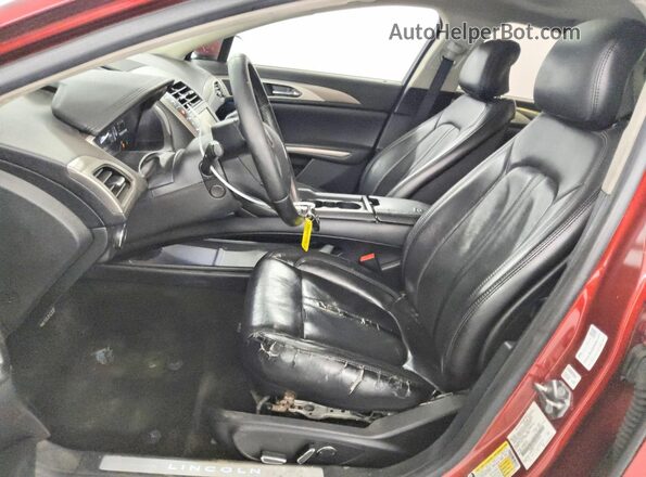 3LN6L2LU7GR634438 2016 LINCOLN MKZ Red წინა სალონის ხედი