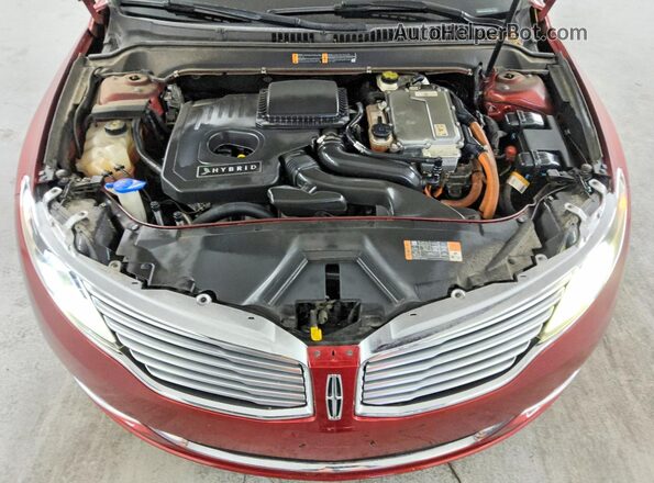 3LN6L2LU7GR634438 2016 LINCOLN MKZ Red უკანა სალონის ხედი