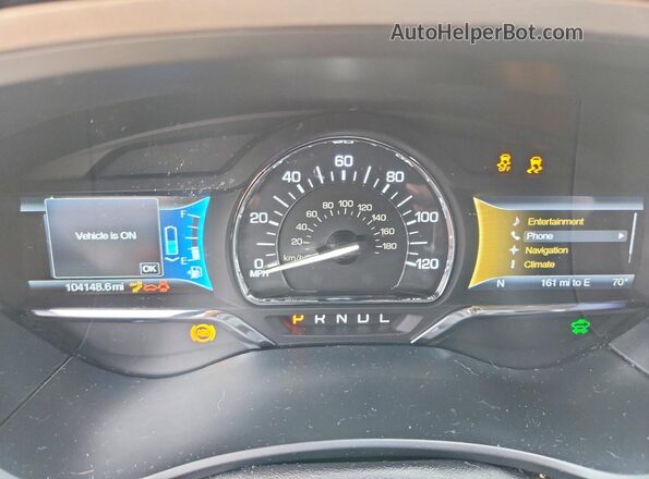 3LN6L2LU8GR603277 2016 LINCOLN MKZ Black Вид щитка приладів