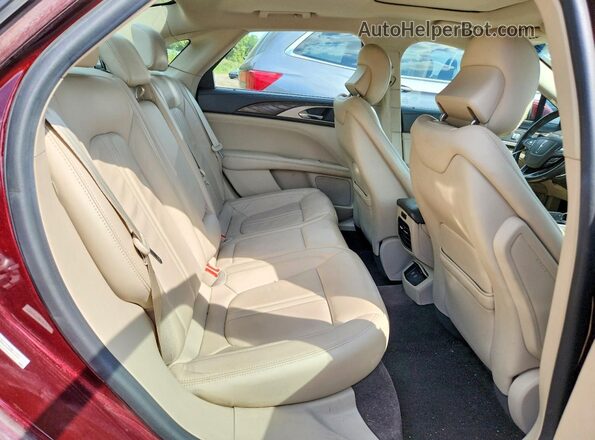 3LN6L5C91HR665165 2017 LINCOLN MKZ Burgundy Вид задніх сидінь