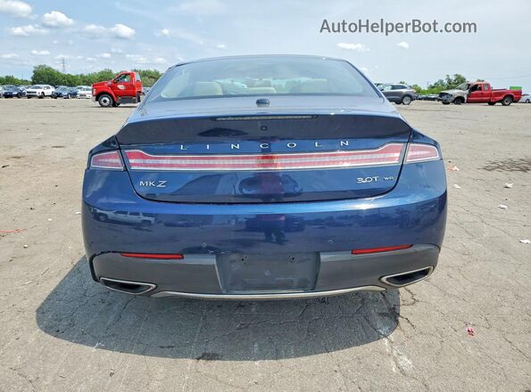 3LN6L5DC4HR663064 2017 LINCOLN MKZ Blue Вид ззаду